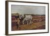 'Ploughing', 1889 (1935)-George Clausen-Framed Giclee Print