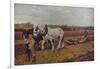 'Ploughing', 1889 (1935)-George Clausen-Framed Giclee Print