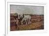 'Ploughing', 1889 (1935)-George Clausen-Framed Giclee Print