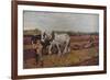 'Ploughing', 1889 (1935)-George Clausen-Framed Giclee Print