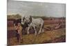 'Ploughing', 1889 (1935)-George Clausen-Mounted Giclee Print