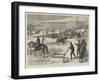 Ploughing and Storing Ice on the Hudson River, New York-null-Framed Giclee Print