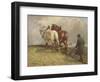 Ploughing, C.1900-19-John Atkinson-Framed Giclee Print