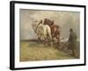 Ploughing, C.1900-19-John Atkinson-Framed Giclee Print