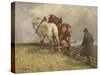 Ploughing, C.1900-19-John Atkinson-Stretched Canvas