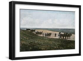 Ploughing, Canada-null-Framed Art Print