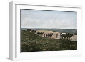 Ploughing, Canada-null-Framed Art Print