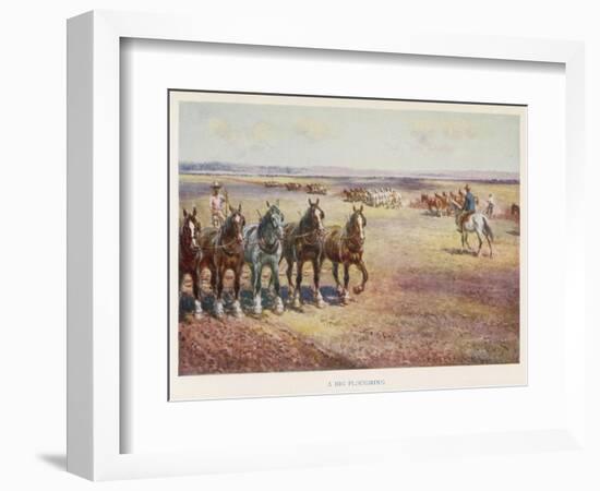 Ploughing in Australia-Percy F.s. Spence-Framed Art Print