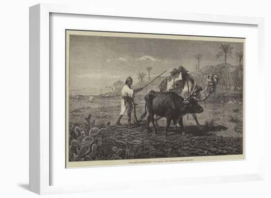 Ploughing in Lower Egypt-Richard Beavis-Framed Giclee Print