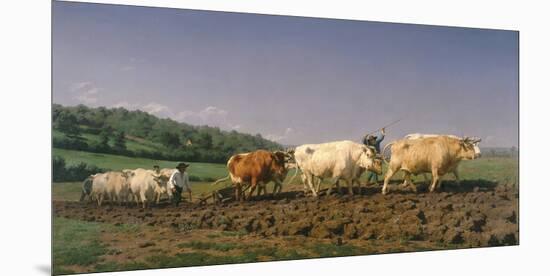 Ploughing in Nevers-Rosa Bonheur-Mounted Giclee Print