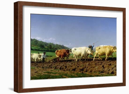Ploughing in Nivernais, 1849-Rosa Bonheur-Framed Giclee Print
