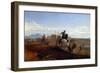 Ploughing in the Campagna, 1857 (Oil on Canvas)-George Heming Mason-Framed Giclee Print