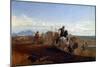 Ploughing in the Campagna, 1857 (Oil on Canvas)-George Heming Mason-Mounted Giclee Print