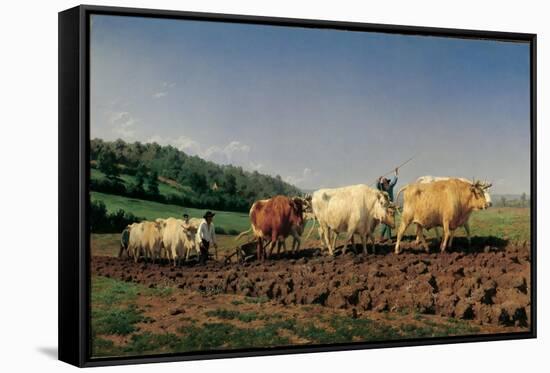 Ploughing in the Region of Nevers: Clearance-Rosa Bonheur-Framed Stretched Canvas
