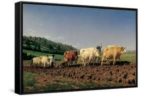 Ploughing in the Region of Nevers: Clearance-Rosa Bonheur-Framed Stretched Canvas