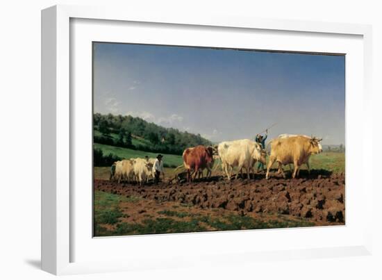 Ploughing in the Region of Nevers: Clearance-Rosa Bonheur-Framed Art Print