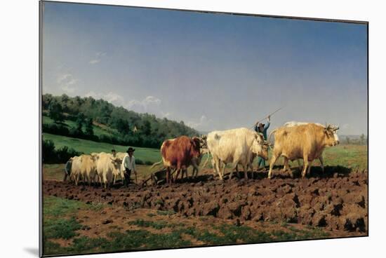Ploughing in the Region of Nevers: Clearance-Rosa Bonheur-Mounted Art Print