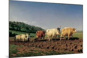 Ploughing in the Region of Nevers: Clearance-Rosa Bonheur-Mounted Premium Giclee Print