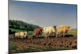 Ploughing in the Region of Nevers: Clearance-Rosa Bonheur-Mounted Art Print