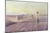 Ploughing in the Ukraine, 1892 (Oil on Canvas)-Leon Wyczolkowski-Mounted Giclee Print