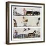 Ploughing, Sowing, and Harrowing, C1300-1340, (C1900-192)-null-Framed Premium Giclee Print