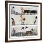 Ploughing, Sowing, and Harrowing, C1300-1340, (C1900-192)-null-Framed Giclee Print