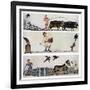 Ploughing, Sowing, and Harrowing, C1300-1340, (C1900-192)-null-Framed Giclee Print