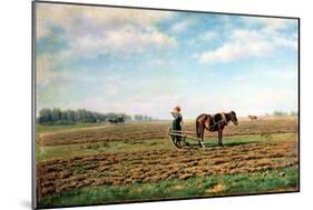 Ploughing the Field, 1871-Mikhail Konstantinovich Klodt-Mounted Giclee Print