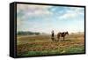 Ploughing the Field, 1871-Mikhail Konstantinovich Klodt-Framed Stretched Canvas