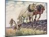 Ploughing the Field-John Edwin Noble-Mounted Giclee Print