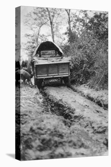 Ploughing Through Mud, Bulawayo to Dett, Southern Rhodesia, C1924-C1925-Thomas A Glover-Stretched Canvas
