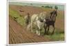 Ploughing with a Pair of Horses-H. Wheelwright-Mounted Premium Giclee Print