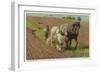 Ploughing with a Pair of Horses-H. Wheelwright-Framed Art Print