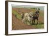 Ploughing with a Pair of Horses-H. Wheelwright-Framed Art Print