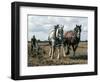 Ploughing with Shire Horses, Derbyshire, England, United Kingdom-Michael Short-Framed Photographic Print