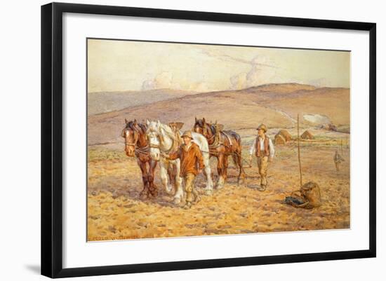 Ploughing-Joseph Harold Swanwick-Framed Giclee Print