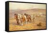 Ploughing-Joseph Harold Swanwick-Framed Stretched Canvas