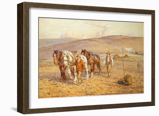 Ploughing-Joseph Harold Swanwick-Framed Giclee Print