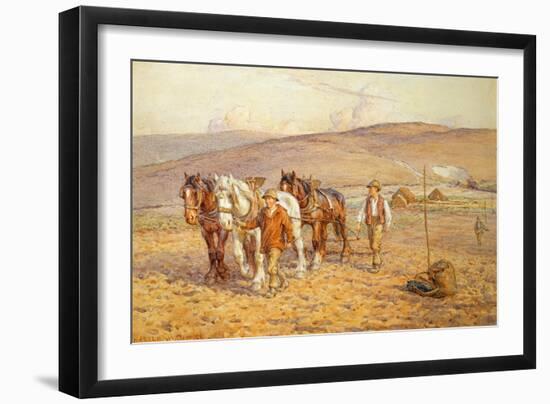 Ploughing-Joseph Harold Swanwick-Framed Giclee Print