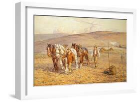 Ploughing-Joseph Harold Swanwick-Framed Giclee Print