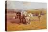 Ploughing-Joseph Harold Swanwick-Stretched Canvas