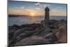 Ploumanach lighthouse at sunset, Perros-Guirec, Cotes-d'Armor, Brittany, France, Europe-Francesco Vaninetti-Mounted Photographic Print