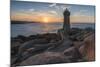 Ploumanach lighthouse at sunset, Perros-Guirec, Cotes-d'Armor, Brittany, France, Europe-Francesco Vaninetti-Mounted Photographic Print