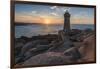 Ploumanach lighthouse at sunset, Perros-Guirec, Cotes-d'Armor, Brittany, France, Europe-Francesco Vaninetti-Framed Photographic Print