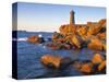 Ploumanach Lighthouse, Cote de Granit Rose, Cotes d'Amor, Brittany, France-Doug Pearson-Stretched Canvas