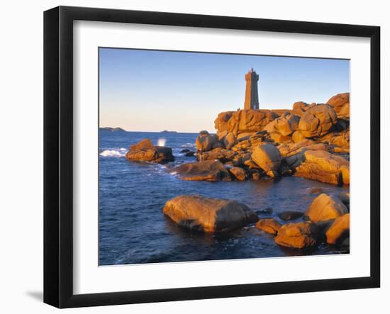 Ploumanach Lighthouse, Cote de Granit Rose, Cotes d'Amor, Brittany, France-Doug Pearson-Framed Photographic Print