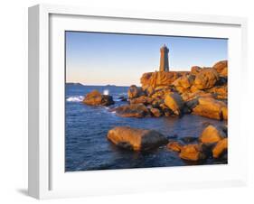 Ploumanach Lighthouse, Cote de Granit Rose, Cotes d'Amor, Brittany, France-Doug Pearson-Framed Photographic Print