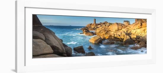 Ploumanach Lighthouse, Cote De Granit Rose, Cotes D'Amor, Brittany, France-Peter Adams-Framed Photographic Print