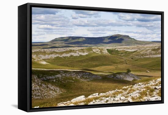 Plover Hill and Pen Y Ghent from Long Scar Above Crummack, Crummack Dale, Yorkshire Dales-Mark Sunderland-Framed Stretched Canvas