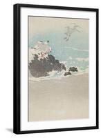 Plovers over Waves-null-Framed Art Print